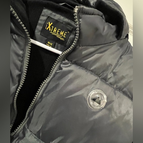 NEW - Boys Large (14/16) Polar Fleece Lined Water Repellent Winter Coat - Picture 2 of 6